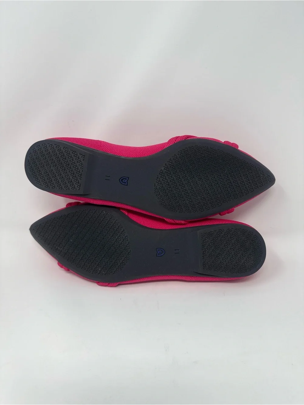 Rothy’s Knot Point II Flats in Hot Pink.  Size 11